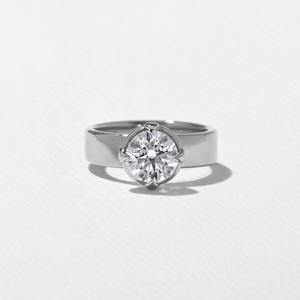 Alliance durable en moissanite de 2 carats pour femmes en or 14 carats VVS2 Clarity Round Brilliant Cut Trendy Wholesale Supplier Export - Product Image 4