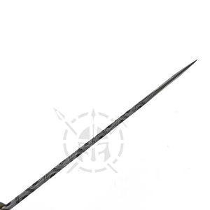 Kit de fabrication de couteaux DIY en acier Damas, lame vierge en acier pour filetage, pointe de lance de chasse, 1 lame, haute qualité, logo personnalisé OEM, fait main - Product Image 3
