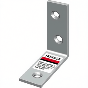 HOHAGE 125mm Length Blue Chromated Iron Chair Bracket 23mm Width 2.5mm Thickness Cabinet Organizer Pack Size 25 - Product Image 3