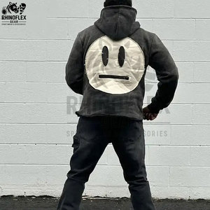 Meilleure vente Sweats à capuche de broderie de détresse Nouveau design Respirant Basics Cotton Blended Bon marché Prix Sweats à capuche de broderie de détresse - Product Image 4