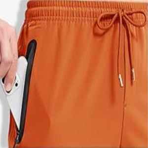 2025 Summer Men Solid Color Pants <b>Trousers</b> <b>Drawstring</b> Elastic Waist Pocket Casual Men <b>Trouser</b> - Product Image 3