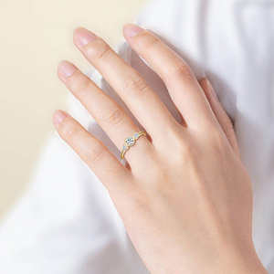 Anillos de Compromiso de Tres Piedras, Moda Minimalista, Elegante, Brillante, Plata de Ley S925, Engaste de Bisel, Anillo de Moissanita VVS de 5 mm y 3 mm - Product Image 5