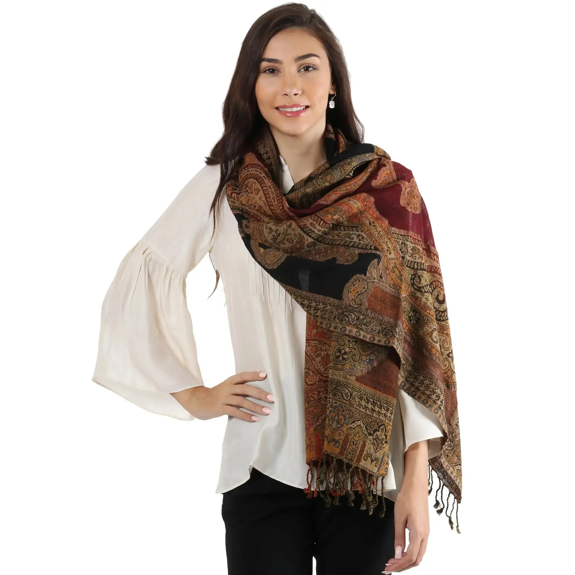 Hot Sale Jacquard Shawl Soft Touch Shawls Pashmina Stylish Women's Outdoor Working Shawls Neck Scarf For Winter