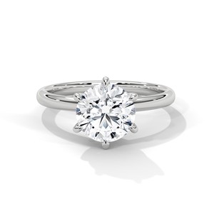 2.0ct Round Brilliant Cut CZ <b>Solitaire</b> <b>Ring</b> 925 Sterling <b>Silver</b> Classic Engagement Band - Product Image 3