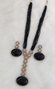 Monalisa And Hydro Long Mala Necklace With <b>Beautiful</b> <b>Earrings</b> Premium Quality Mala Perfect For Party Wear Casual Wear - Product Image 6