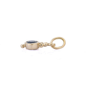 El yapımı doğal değerli mavi safir tektaş kolye 14K katı sarı altın taş kolye moda takı kadınlar için - Product Image 3