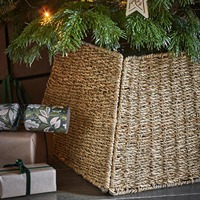 Ornements de Noël bel anneau d'arbre de paille jonc de mer prix le moins cher collier d'arbres d'herbe de mer naturelle