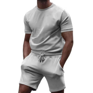 Chándal deportivo de verano de manga corta para hombre, conjuntos cortos, camiseta, pantalones cortos, conjuntos gemelos con estampado personalizado para hombre - Product Image 5