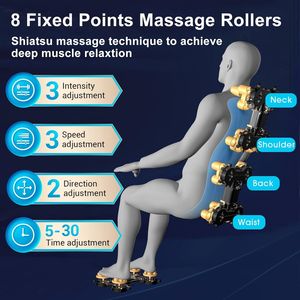 Fauteuil de massage à gravité zéro avec massage par pression d'air, qualité optimale, moderne, confortable, adapté au bureau - Product Image 3