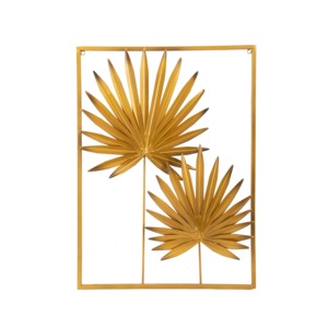<b>Frame</b> Leaf Modern <b>Design</b> Iron Metal <b>Wall</b> Art Panel Superb Outdoor Home Decorative Hanging for Interior Use - Product Image 1
