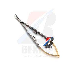 คีมยึดเข็มทันตกรรมด้วยตนเองสีทองครึ่งเข็ม - Product Image 1