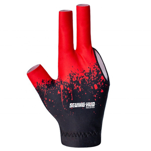 Personalizable 2 dedos billar guantes de taco de billar hecho de poliéster Spandex resto tipo logotipo personalizado caja de embalaje - Product Image 1