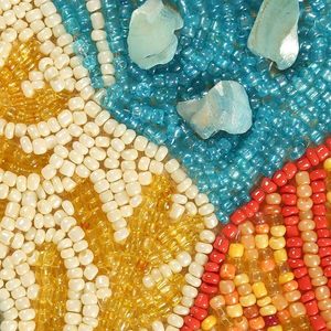 Christmas Decorative and Leaves Design Beaded <b>Runner</b> Placemat <b>Dining</b> <b>Table</b> Fancy Mat Handmade Decorative <b>Runners</b> for Wedding - Product Image 1