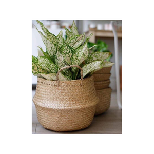 Panier en jonc de mer livraison rapide décoration écologique artisanat conceptions personnalisées fabriquées au Vietnam fabricant - Product Image 2