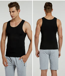 <b>Tanks</b> <b>Tops</b> <b>Men</b> Vests Slim Fit Vests Sport <b>Tops</b> Cotton Polyester Material Custom Basic Undershirts Gym <b>Tops</b> Casual Undershirts - Product Image 3