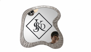 Espejo de pared de aluminio con marco de metal de diseño Art Deco para ocasiones de boda para decoraciones de pared de baño - Product Image 4