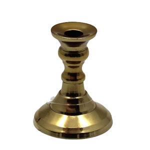 เชิงเทียนขนาดเล็กสไตล์หรูหราสีทองและเชิงเทียนอลูมิเนียมตกแต่งงานแต่งงานและคริสต์มาสสำหรับตกแต่งเทียน - Product Image 1