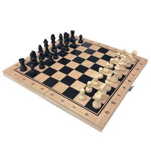 FLEX PRACTICAL LUXE EN GROS Jeu d'échecs en bois personnalisé Jeu d'échecs grande taille Planche pliante Pièces d'échecs - Product Image 5
