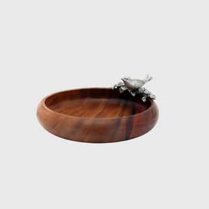 Cuenco de madera con acabado de nogal creativo con diseño floral, ensaladera para decoración de boda, vajilla de fiesta, cuenco de fruta seca - Product Image 3