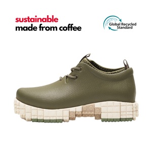 Chunky <b>Sole</b> Waterproof Rubber Sustainable Ankle Lace-Up Closed Toe Rainboots Walking <b>Shoes</b> XpreSole Pantoo Low Top - Product Image 2