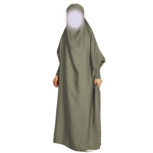 Abaya Musulmana Personalizada de Moda 2024, Ropa Islámica Modest de Chifón para Mujer, Tops de Oriente Medio y Dubái - Product Image 1