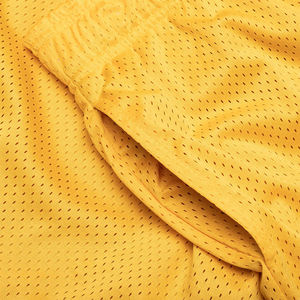 2025 pantalones cortos de malla de 5 pulgadas de peso pesado personalizados amarillos para hombres nuevo diseñador patrón sólido 100% algodón al por mayor nuevo estilo de moda - Product Image 3