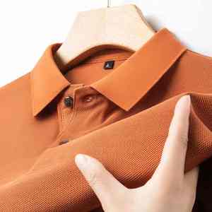 Chemise polo pour homme en coton 100% de dernière génération, couleur unie, de haute qualité - Product Image 6