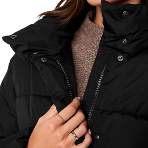 Dolanto <b>Top</b> Trending Winter Quilted Puffer Jacket Breathable Plus Size Winter Standing Collar Long Sleeves Elasticized Cuffs - Product Image 2