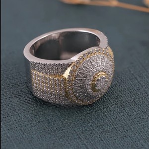 Bague en or massif 14 carats VVS Moissanite diamant taille princesse glacé Hip Hop étoile classique bague de fiançailles fête porter des bijoux fins - Product Image 2