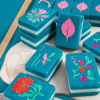 Jeu de Mahjong Américain 166 Tuiles en Acrylique Écologique, Motif Grands Oiseaux Élégants, pour Loisirs et Divertissement