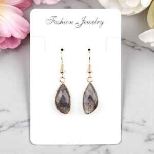 ต่างหู925สีเงินสเตอร์ลิงรูปหัวใจประดับอัญมณีหลายเม็ดแบบธรรมชาติบาฮามาสขายส่งจำนวนมาก - Product Image 2