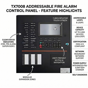 Panel de Control de Alarma contra Incendios Direccionable LPCB EN54 - Product Image 2
