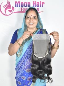 Véritable Nouveau Bon Produit Qualité Cheveux Humains Indiens Naturels Fermeture Bodywave Doux Soyeux Machine Double Trame Vente En Ligne Par Vendeur - Product Image 4