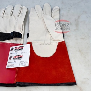 Guantes eléctricos de liniero de cuero genuino con aislamiento de goma exterior con funciones anticorte y antiimpacto Guantes de seguridad - Product Image 3