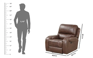 AMERICAN COLLECTION <b>LEATHER</b> AIR POWER MOTION <b>RECLINER</b> <b>CHAIR</b> - Product Image 6