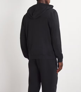 Men Plain <b>Black</b> <b>Zip</b> <b>Up</b> <b>Hoodie</b> Fleece Jacket Casual Streetwear with Pockets Cotton <b>Hoodie</b> Lightweight - Product Image 4