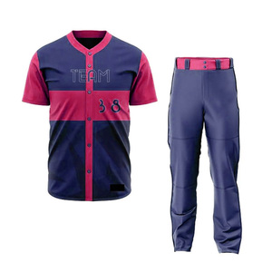 Uniforme de baseball boutonné de la plus haute qualité-Maillot et pantalon d'uniforme-Uniforme de baseball et de softball - Product Image 5