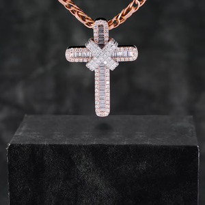 925 Silver Iced Out Fashion <b>Cross</b> Charms <b>Pendant</b> Moissanite diamond <b>Pendants</b> Hip Hop Jewelry <b>Men</b> Women Wholesale Price in Stock - Product Image 1