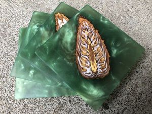 ชุดที่รองแก้วไม้และเรซินอีพ็อกซี่ GARDEN-THEMED ถาดรองแก้วแบบมีสไตล์ - Product Image 4