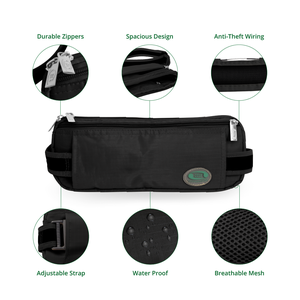 100% calidad asegurada muy demandada Hajj Safe Color negro peso ligero antirrobo riñonera de Material de nailon para compradores a granel - Product Image 5