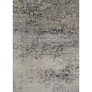 Tapis en laine et soie de bambou noué à la main Kavi Blue, collection Afterglow, motif abstrait pour usage domestique, modèle Eskm-06 - Product Image 3