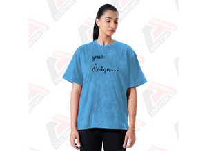 Stylish <b>Women</b> Summer Eco-friendly Acid Wash Denim Appliques Soft Trendy Comfortable T-<b>shirt</b> - Product Image 3