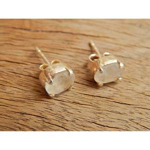 Minimalist 925 Sterling Silver Moonstone <b>Stud</b> <b>Earrings</b> Dainty Bridesmaid Boho Jewelry Gift GIA Certified <b>Opal</b> - Product Image 4