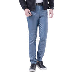 กางเกงหนังผู้ชายซักได้ออกแบบโลโก้ของคุณเองกางเกงหนังฟอก - Product Image 1