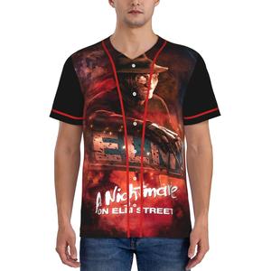 เสื้อกีฬาเบสบอลมีกระดุมเสื้อสีดำพิมพ์ลายออกแบบได้ตามต้องการชุดกีฬาซอฟต์บอลเสื้อเจอร์ซีย์ระบายอากาศ - Product Image 6