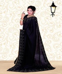 เสื้อส่าหรีอินเดียแฟชั่นล่าสุดสำหรับผู้หญิง ปักลายลูกไม้แจ็คการ์ด ขอบลูกไม้พิมพ์ลายบนผ้าจอร์เจตต์ ราคาประหยัด เหมาะสำหรับงานปาร์ตี้และงานแต่งงาน - Product Image 1