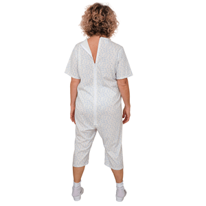 Pijamas de Verano 100% Algodón para Personas Mayores, Ropa Adaptativa con Cierre Trasero, Manga Corta y Pantalones Cortos-9012/5, Suministros para Terapia de Rehabilitación - Product Image 5
