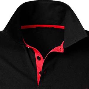 Manga corta Diseño de alta calidad Algodón Tallas grandes 220g Peso High Street Style Hombres Polo Camisetas deportivas Liso Transpirable - Product Image 4