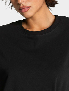 Camiseta de Algodón Transpirable para Mujer, Cuello Redondo, Ajuste Holgado, Bordado Personalizado OEM al por Mayor - Product Image 5