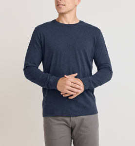 Directo de fábrica Logotipo de marca personalizado Multi colores Cuello redondo Camiseta de manga larga para hombres 180 GSM 100% Premium Cotton Rib Cuff & Neck - Product Image 5